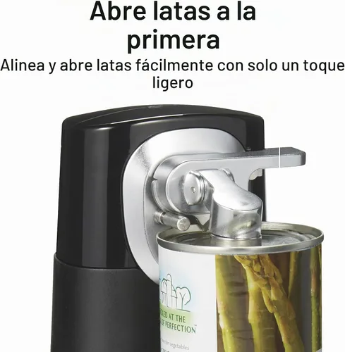 Vista 5 de Hamilton Beach 76611 FlexCut 2 en 1 eléctrico inalámbrico y recargable, abrelatas automático estándar fácil, fácil de limpiar, con cabezal de corte