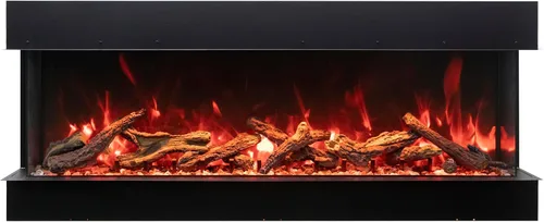 Vista 12 de 88-TRU-View-XL XT - Chimenea eléctrica de 3 caras de 88 pulgadas, calentador de chimenea de vidrio de 3 lados con control remoto y temporizador de 8