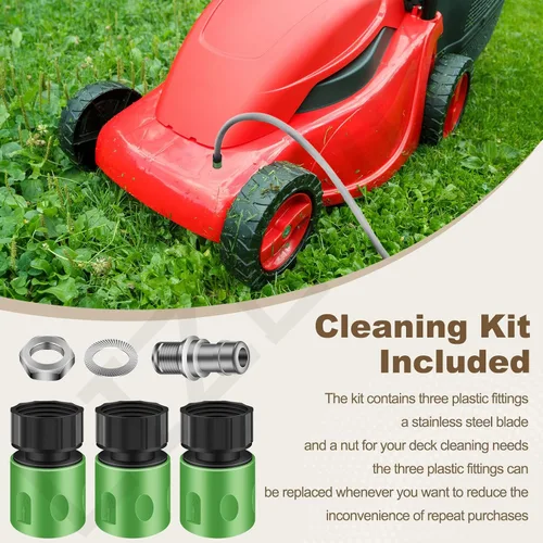 Vista 5 de Kit de lavado de cubierta de cortacésped/kit de lavado de cubierta de cortacésped de conexión rápida compatible con Cub Cadet, MTD, Troy-Bilt