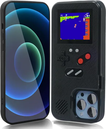 Vista 9 de Funda Gameboy para iPhone 6 Plus/ 6s Plus/ 7 Plus/ 8 Plus, diseño retro de 168 juegos clásicos, con pantalla de video a color, funda para teléfono a