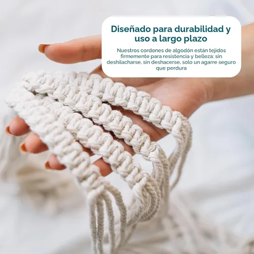 Vista 4 de Nook Theory Paquete de 4 Colgadores de Macramé para Plantas con 8 Ganchos - Macetas Colgantes para Plantas de Interior, Colgadores de Macramé Boho