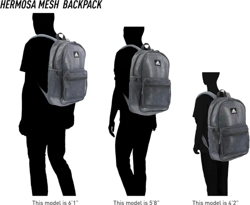 Vista 2 de Adidas Hermosa II - Mochila de malla, Negro, talla única