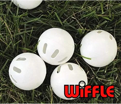 Vista 3 de WIFFLE Softballs originales de 12 pulgadas (1 docena de bolas en vitrina de mostrador) - Diseño clásico perforado, fabricado en Estados Unidos desde