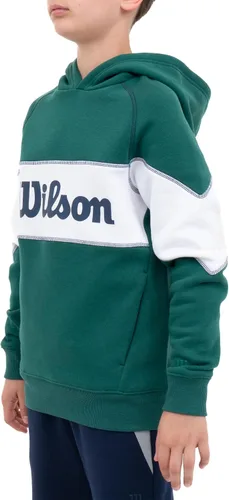 Vista 2 de WILSON Sudadera con capucha de forro polar para niños, con estilo, variedad de diseños