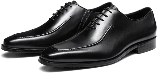 Vista 3 de FRASOICUS Zapatos Oxford para hombre, zapatos de vestir de cuero para hombre, zapatos de vestir formales para hombres