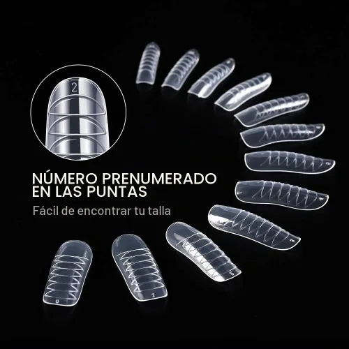 Vista 3 de MODELONES Gel de extensión de poli con forma de uñas duales, 120 unidades, uñas de ataúd transparentes, puntas de uñas de bailarina
