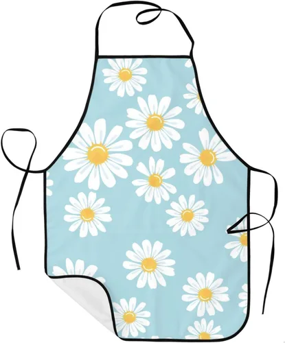 Vista 8 de Sigouyinei Delantales para mujeres con bolsillos, delantal para hombres, delantal adecuado para chefs camareros, técnicos de uñas para hornear