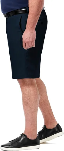 Vista 3 de Haggar Men's Cool 18 Pro Straight Fit Flat Front 4-Way Stretch Expandable Waist Short-Big & Tall Sizes