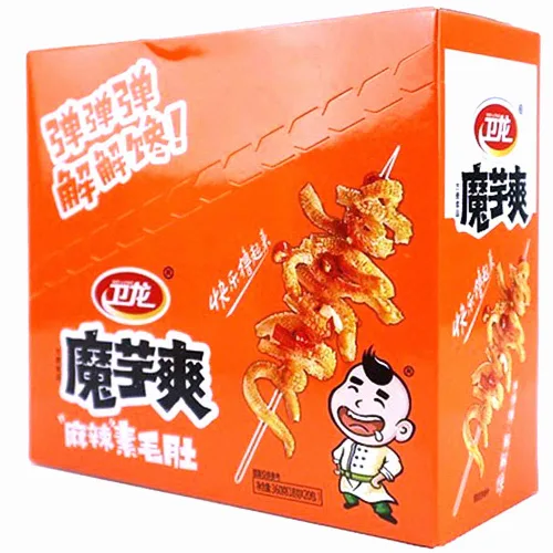 Vista 3 de Wei Long Konjac Snacks 20 bolsitas / 12.70 oz (SiChuan Spicy)