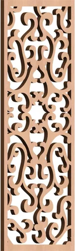 Vista 119 de 9 3/8 pulgadas de ancho x 24 3/8 pulgadas de alto x 1/4 de alto Smithfield paneles de pared de madera con calado, abedul