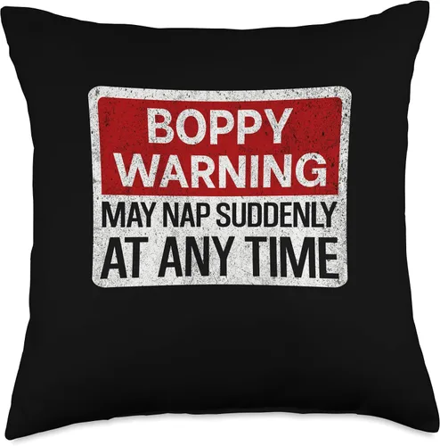 Vista 5 de Funny Mens Grandpa Humor Jokes For Boppy Divertido letrero de advertencia de Boppy para hombre, con texto en inglés "May Nap Suddenly at Any Time
