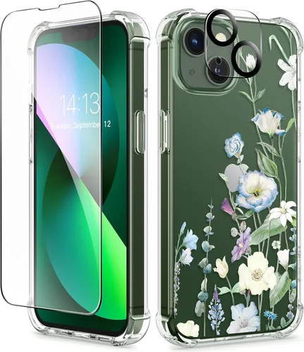 Vista 63 de GVIEWIN - Funda para iPhone 11 con protector de pantalla + protector de lente de cámara, cubierta protectora transparente suave de poliuretano