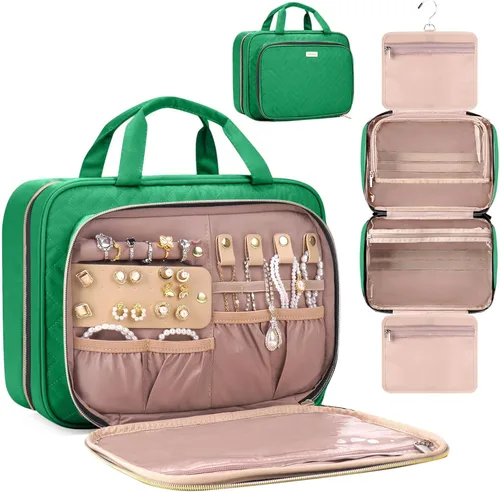 Vista 8 de Neceser de viaje con organizador de joyas, Beige