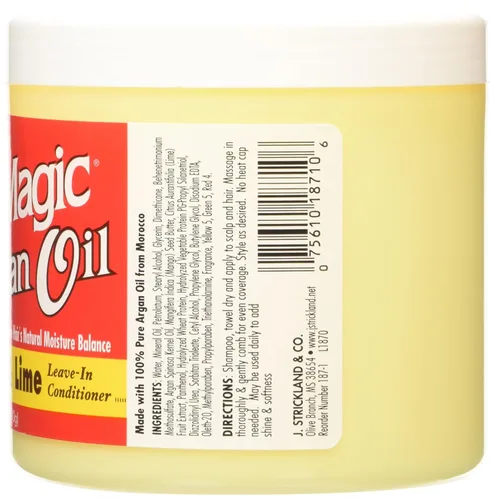 Vista 2 de Blue Magic Acondicionador sin enjuague de mango y lima con aceite de argán, 13.75 onzas