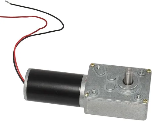 Vista 6 de Pequeño motor de engranaje helicoidal reversible de 35 RPM DC de alto par de 12 voltios para reemplazo de impulsión de barbacoa