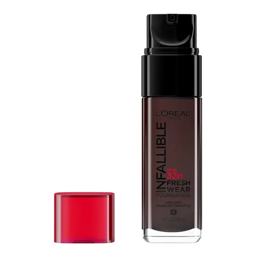 Vista 25 de L'Oreal Paris Maquillaje Infallible - Base ligera de maquillaje resistente hasta 32 horas, tono 390 Rosa Perla, 1 fl oz, el empaque puede variar