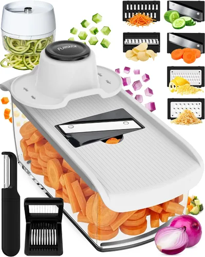 Vista 13 de Fullstar Cortador y rallador de verduras Pro Mandoline con recipiente