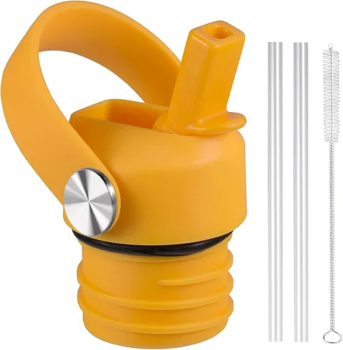 Vista 10 de Tapa de popote para Hydroflask, tapas con popote para Hydro Flask de boca estándar de 18, 21, 24 onzas, tapa deportiva de repuesto para tapa