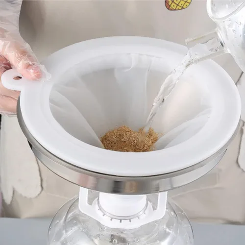 Vista 4 de Xeahung Coladores de plástico y coladores de malla fina, coladores de malla de nailon para cocina, colador de malla pequeño con asa, filtro