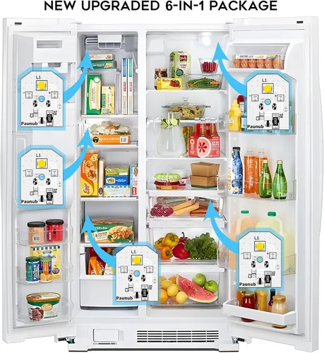 Vista 3 de Nuevo reemplazo de luz LED para refrigerador WR55X11132 GE, compatible con WR55X25754 WR55X26486 WR55X30602 EAP12172918 4590213 AP6261806