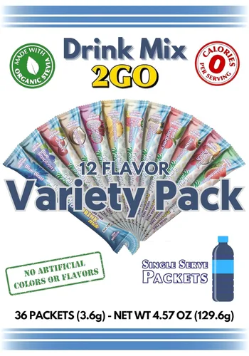 Vista 3 de Mezcla de bebida - 2GO (variedad totalmente natural - 12 sabores)