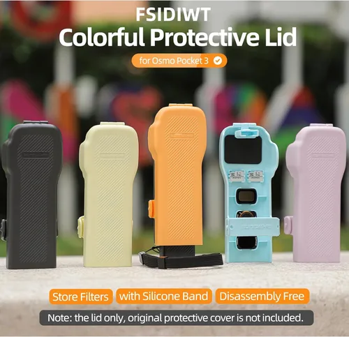 Vista 2 de Funda para DJI Osmo Pocket 3 Accesorios, Pocket 3 Gimbal/Lens/Protector de pantalla, con 3 filtros CPL/ND/ranuras de almacenamiento para tarjetas SD