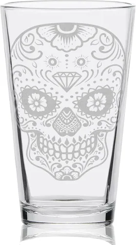 Vista 9 de Dracula's Castle - Vaso de cerveza grabado, 16 onzas, regalo de vaso de cerveza de vampiro