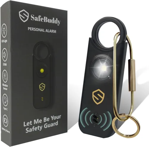 Vista 10 de Alarma personal para mujeres, hombres, niños, ancianos, defensa personal – diseñada por mujeres de 140 dB con altavoces adicionales de alarma