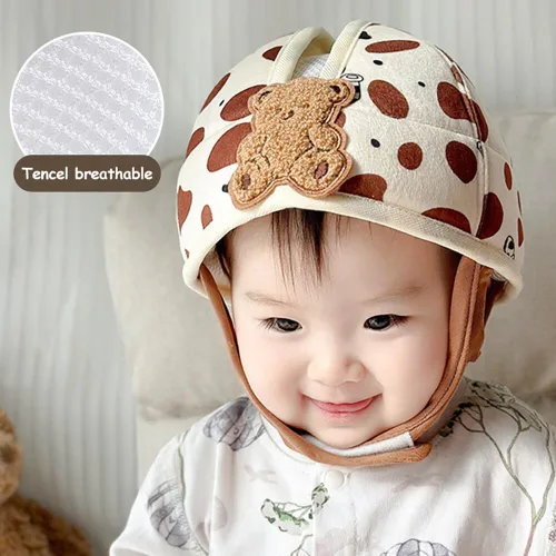 Vista 5 de Casco de seguridad para bebé, protector de cabeza de bebé transpirable para gatear y caminar, casco suave para bebés, anticolisión, ultraligero