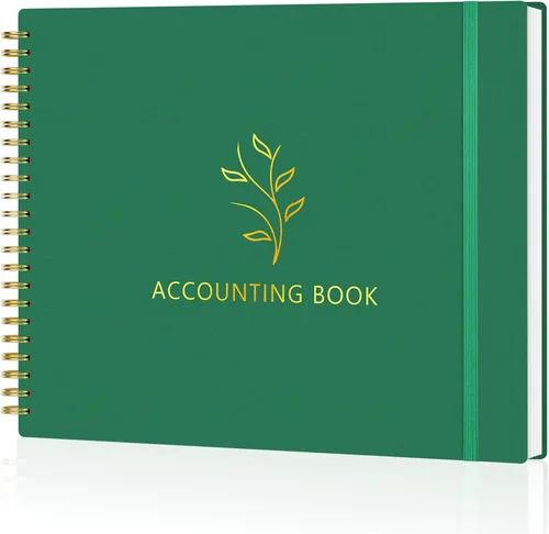 Vista 10 de AKONEGE Libro Mayor de Contabilidad para Pequeñas Empresas y Uso Personal, Cuaderno Rastreador de Gastos Horizontal Libro Mayor para Teneduría