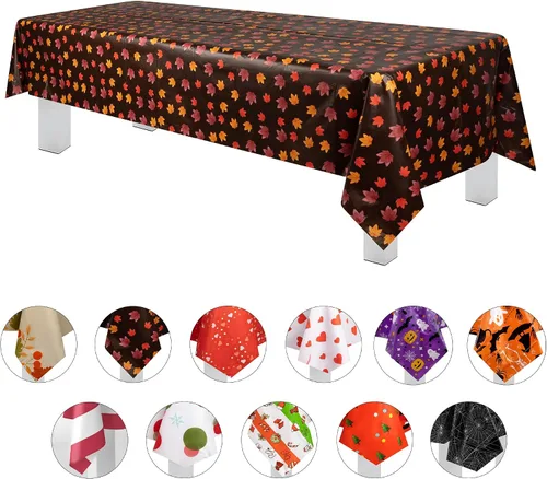 Vista 33 de Grandipity Mantel de plástico desechable de calidad prémium para fiestas con temática de globos de cumpleaños, 1 paquete, 54 x 108 pulgadas, mantel