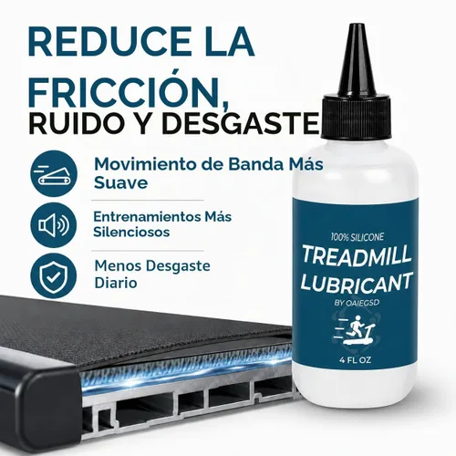 Vista 3 de Lubricante de cinta de correr 100% silicona para cinturón, lubricante de cinta de correr de 4 onzas, fácil de aplicar y adecuado para la mayoría