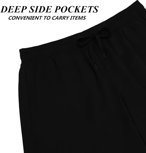 Vista 3 de LeeHanTon Pantalones cortos de baloncesto para hombre con bolsillos, de secado rápido y ajuste holgado
