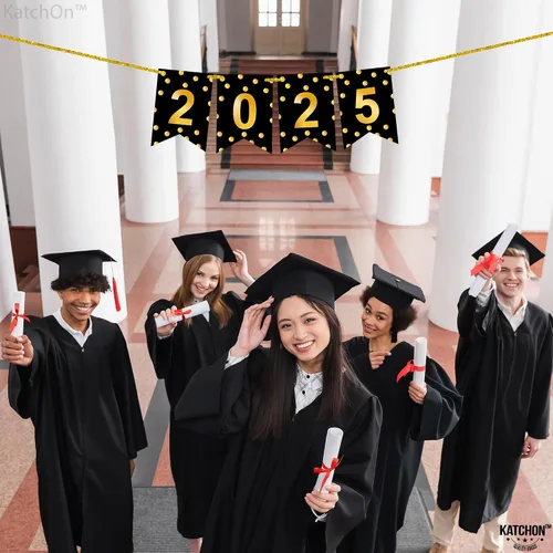 Vista 9 de Katchon, Cartel brillante de graduación 2025 – Grande de 8 pies, sin bricolaje Cartel de feliz graduación 2025, decoraciones de graduación clase