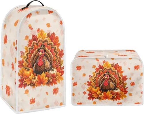 Vista 11 de Juego de fundas para tostadora y licuadora, árbol de gato negro, calabaza, casual, lavable, para cafetera, accesorios de cocina, Halloween, pequeño