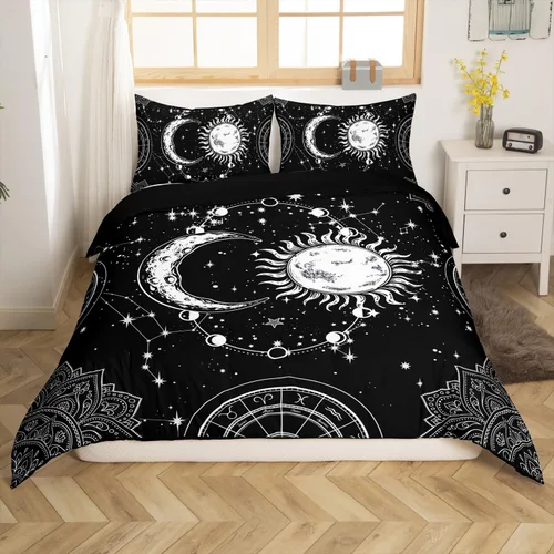 Vista 33 de Feelyou Juego de ropa de cama con patrón de sushi, funda de edredón de estilo japonés para niños, niñas, adolescentes, funda de edredón con temática