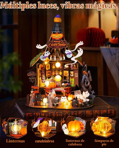 Vista 7 de Rolife Haunted House Kit de casa de muñecas en miniatura para adultos