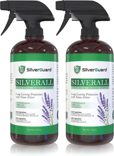 Vista 9 de SilverAll - Limpiador mejorado de peróxido de hidrógeno + plata activa, limpiador multiusos con protector plateado de larga duración, peróxido