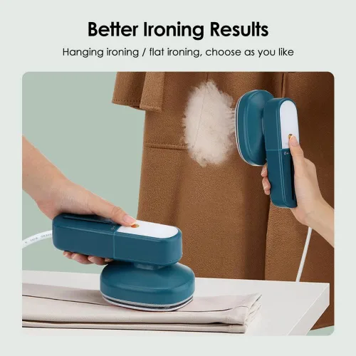Vista 6 de Vaporizador de ropa de vapor de mano portátil para viajes en casa para planchar ropa planchado húmedo seco caliente máquina de planchar plegado mini