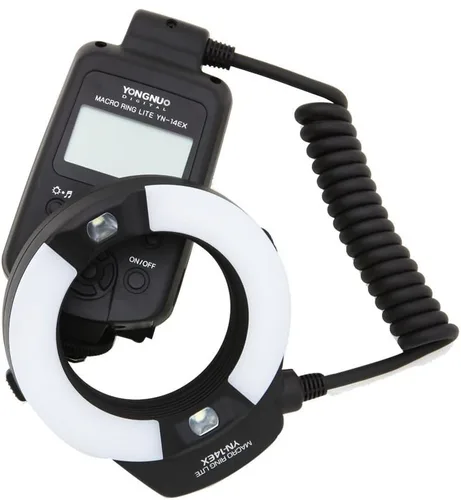 Vista 2 de YONGNUO Macro Flash YN-14EX TTL LED Macro Ring Flash Light para cámara Canon
