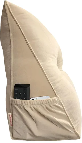Vista 2 de Peachwell Almohada triangular de lectura para reposo en cama, cojín de refuerzo grande para cabecero, respaldo, almohada de cuña con funda extraíble
