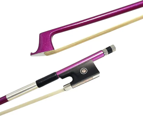 Vista 14 de LIEKE Arco de violín de fibra de carbono tamaño 1/2 arco de violín ligero (tamaño 1/2, verde)