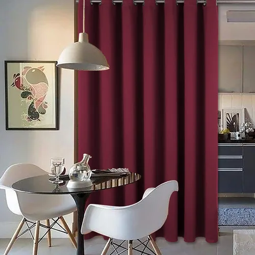 Vista 4 de BGment Cortina de puerta corredera de moda de 100 x 84 pulgadas, cortinas opacas térmicas anchas para oscurecer la habitación, cortina divisora