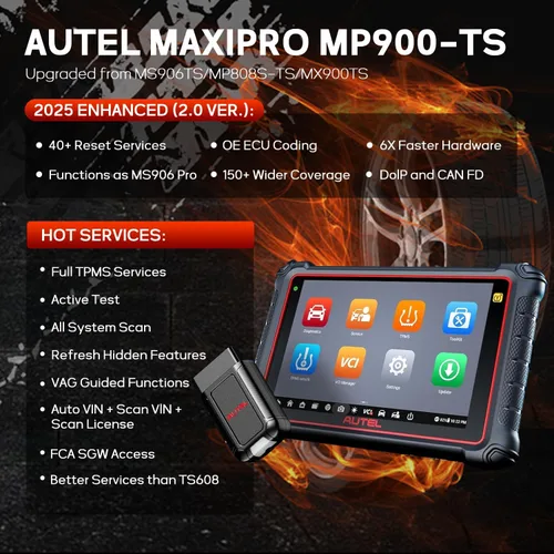 Vista 2 de Autel MaxiPRO MP900TS Escáner Actualización de MS906 PRO MS906TS MP900BT MK900-TS Herramienta de Programación y Diagnóstico de TPMS Igual que MS906