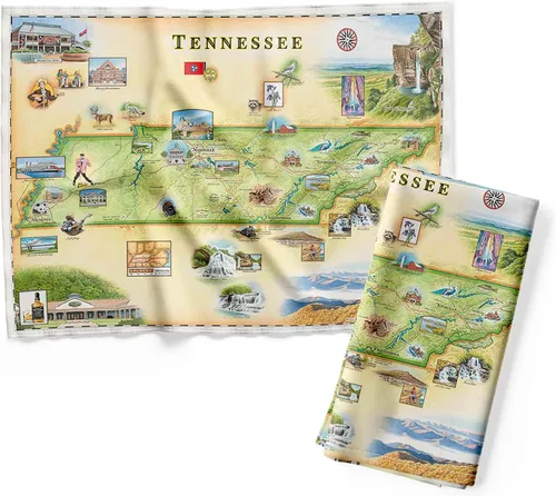 Vista 8 de Xplorer Maps 1000 Islands Map - Toalla decorativa de harina para cocina, 100% algodón, 18 x 24 pulgadas