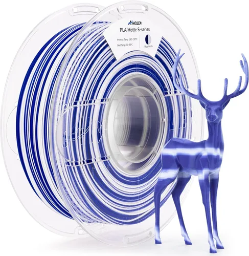 Vista 19 de AMOLEN - Filamento para impresora 3D de PLA de madera de bambú, filamento de PLA de 1.75mm con 15% de fibra de bambú real, 1kg/2.2lb con 15%