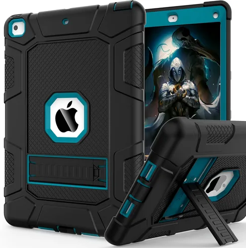 Vista 8 de Fundas para iPad de 6ª Generación, Funda de 5ª Generación, Air 2 de 9.7 Pulgadas a Prueba de Golpes, Resistente, Funda Protectora con Pata