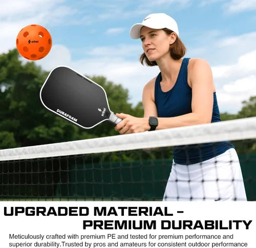 Vista 5 de Bolas de Pickleball Srikel para Exteriores - Bolas de Pickleball Aprobadas por USAPA, Diseño Roto-Moldeado Sin Costuras para Durabilidad, 4 Paquetes