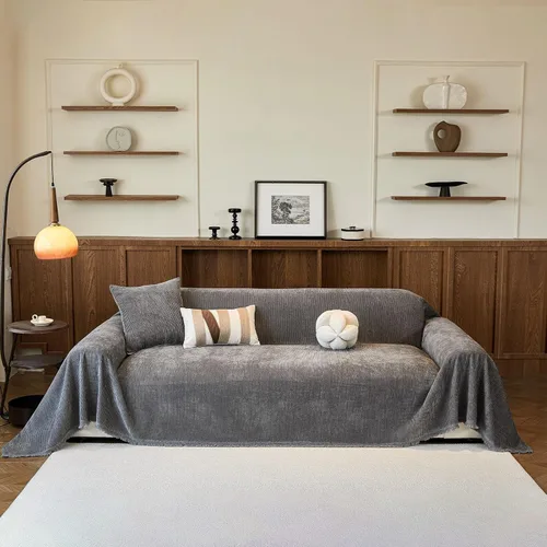 Vista 37 de STACYPIK Jacqurad - Fundas de sofá reversibles y duraderas para mascotas, fundas de sofá geométricas con orejas de trigo, protector de muebles gris