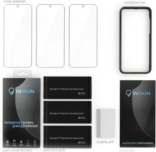 Vista 8 de Inskin Protector de pantalla para Samsung Galaxy S21 FE 4G/5G SM-G990 de 6.4 pulgadas, vidrio templado, compatible con huellas dactilares